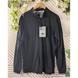 CANNAE Pro Gear Mens Henley Polo Black Tactcile Professional  Size Small NEW